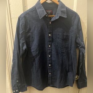 Untuckit shirt mens Sz large button up long sleeve 100% cotton slim fit